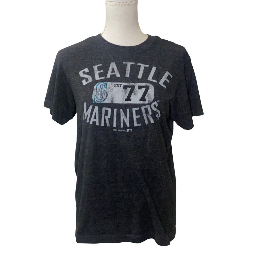Seattle Mariners Boys XL 14-16 Gray Short Sleeve T Shirt Baseball Team